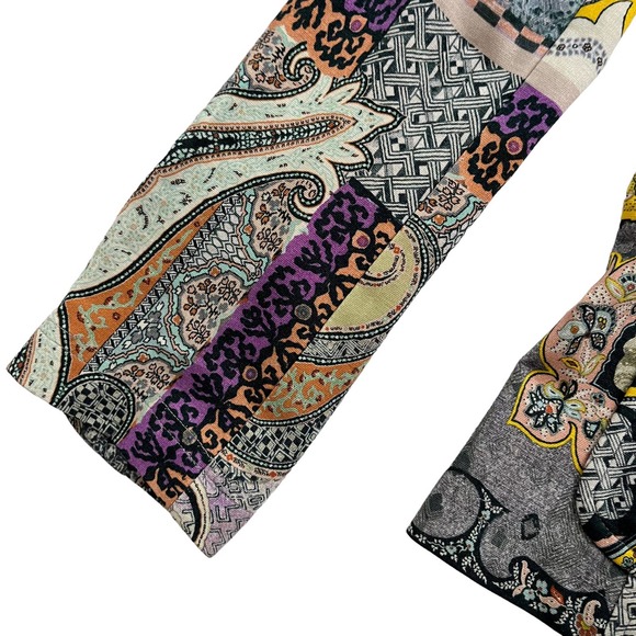 ETRO PAISLEY PRINT BLAZER JACKET WOMEN SIZE 2-4/EU42 - Picture 9 of 16